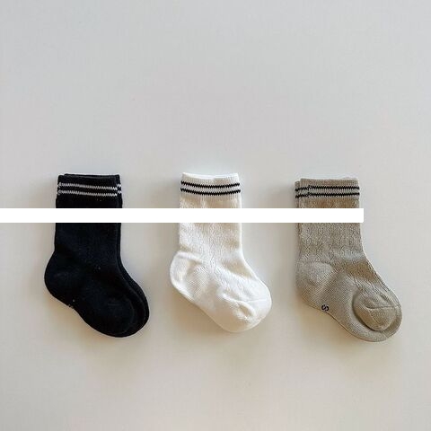 ODM Summer Mesh Baby Socks Absort Sweat Breathable Black And White Grey Crew Socks Student Socks