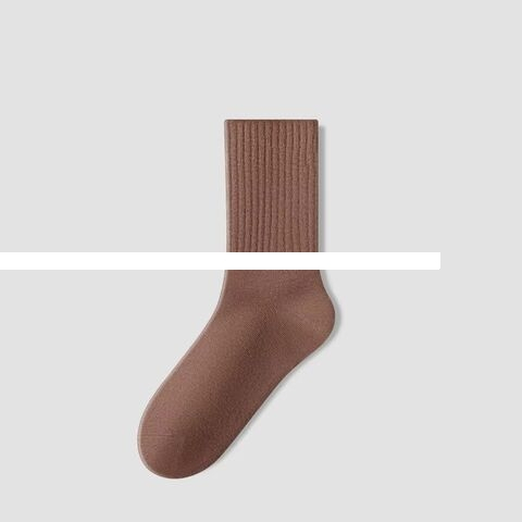 Wholesale Men Sweat absorbent Solid Socks Custom Logo Breathable Simple Crew Socks Thick Warm Knitted Terry Padded Socks