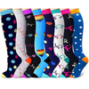 Custom Copper Antibacterial Nylon Spandex Compression Sport Socks Foot Sleeve Ankle Running Medical Compression Socks
