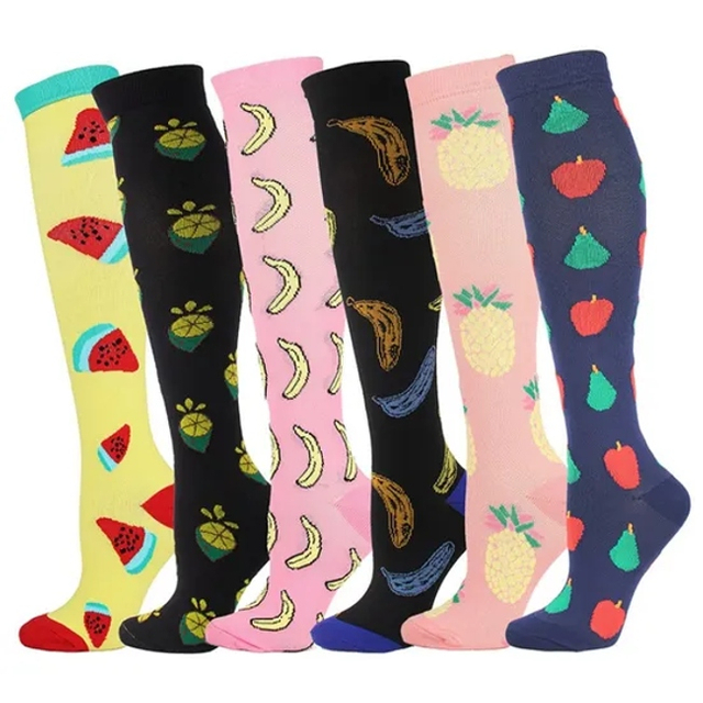 OEM New Fashion Customized Knitted Embroidered Compression Sock