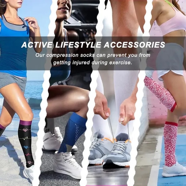 High Quality Eco-Friendly Breathable Custom Logo Knee High Compression Socks