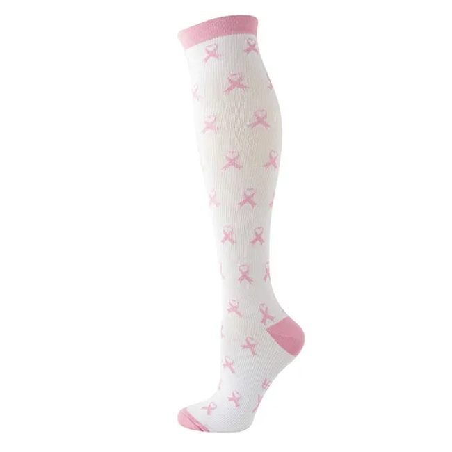 New Fashion Best Selling Customized Logo Sports Compression Socks Multi Colors Athletic Sustainable Non Slip Running Compression Socks