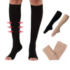 Medical Compression Calf Socks 23 to 32mmhg Open Toe for Varicose Veins Edema Dvt Recovery Circulation Support