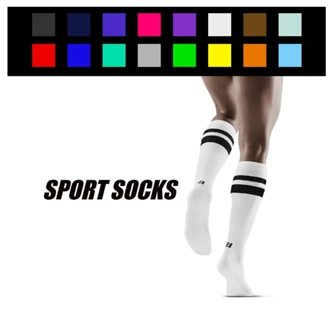Uron Wholesale Cotton Men′s Compression Football Custom Logo Socks