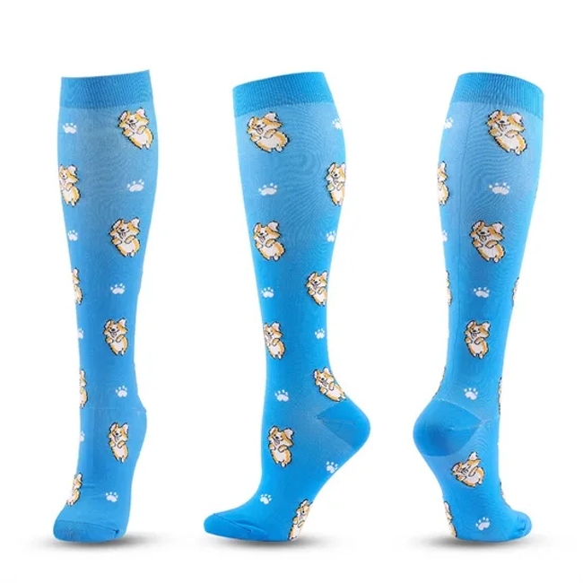 Amazon Cross-Border New Stockings Cartoon Love Men and Women Outdoor Sports Compression Socks
