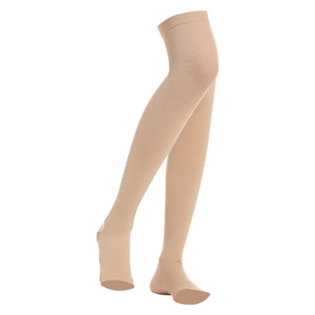 Wholesale Post Op Recovery Socks High Compression Socks Support Therapeutic Graduated Shapewear Socks Medical Grade 2 MID-Calf-Length Socks with Toe Exposed