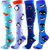 Compression Socks Funny Animal & Alien Socks Running Men Women Compression Socks for Medical, Edema, Diabetes, Varicose Veins