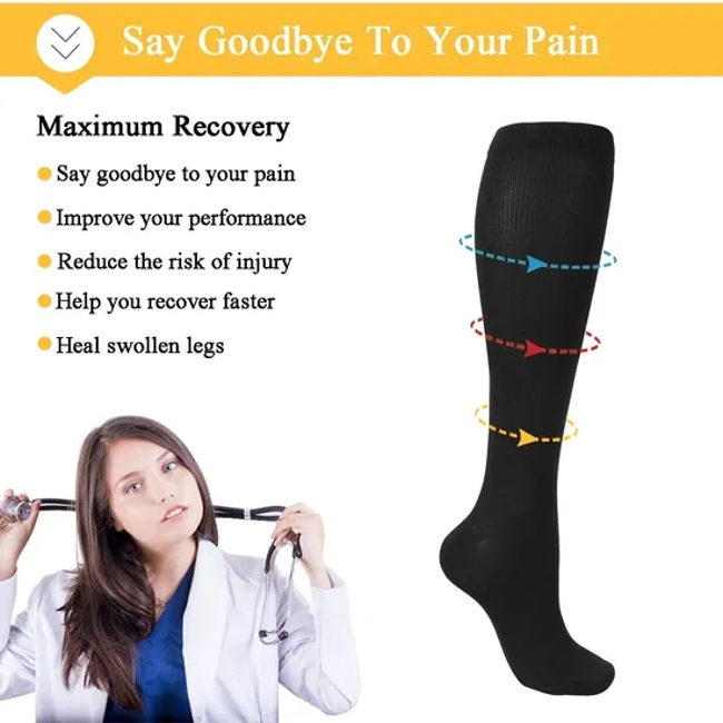 Cycling Compression Stockings Flying Pregnancy Swelling Sports Socks Men and Women Hiking Running Socks