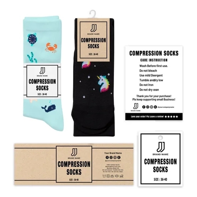 High Quality Custom Logo Nurse Medical 15-20 Mmhg Compression Socks