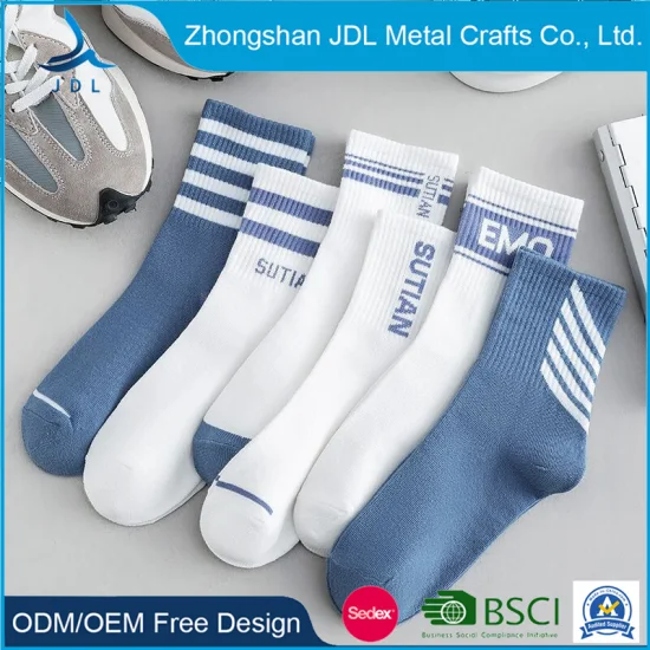 Wholesale Custom Logo Outdoor Sport White Men Black Letter Running Grip Basketball Designer Socks