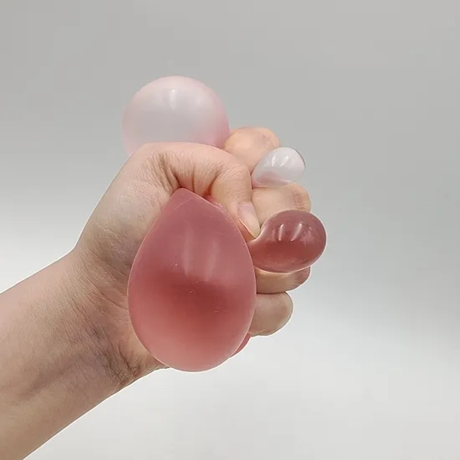 2.4" Malt Sugar Stress Ball Filled Relaxing Sensory Fidget Squeeze Toy, Hand Exercise Balls Gift (6 Colors)