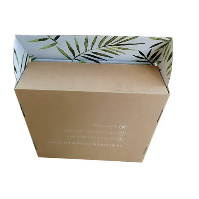Custom Logo Printed Corrugated Paper Mailer Box for Apparel Underwear Socks Cosmetic Clothing