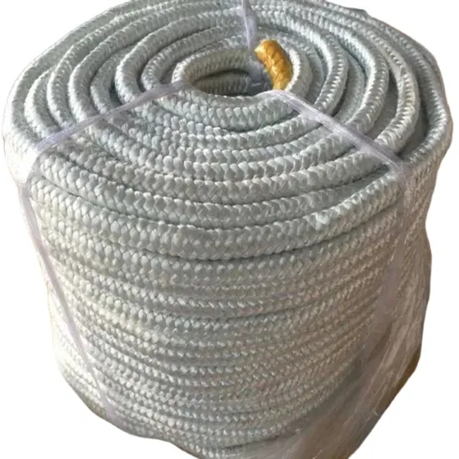 Heat & Chemical Resistant PTFE Impregnated Wholesale Compression Fiberglass Braided Packing with PTFE Dispersion Style Higher Temperature Range