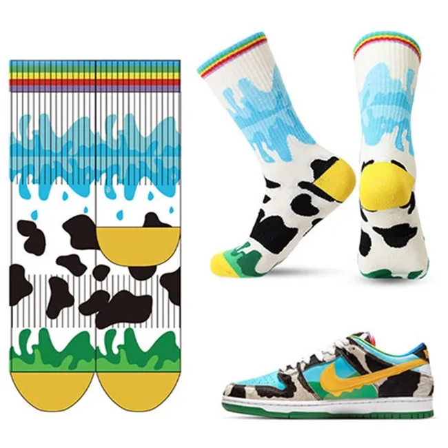 New Dk Mens Socks Crew Cactus Jack Socks Pure Cotton Sock Travis Scott Happy Sport Socks Hip Hop Skateboard Female Woman Socks