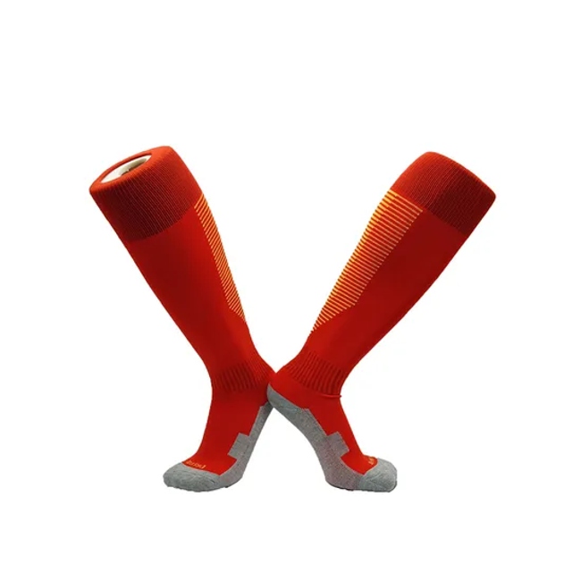 151-012# MID-Tube Towel-Soled Anti-Slip Football Training Socks for Men