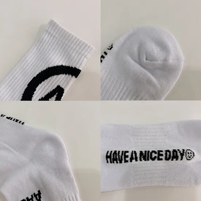 Zhuji Factory Cheapest Mini MOQ Custom Logo Cotton Socks for Man and Women