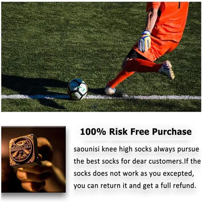 Unisex Tube Socks Stripe 2/3 Pairs Knee High Football Soccer Volleyball Baseball Cheerleading Team Socks