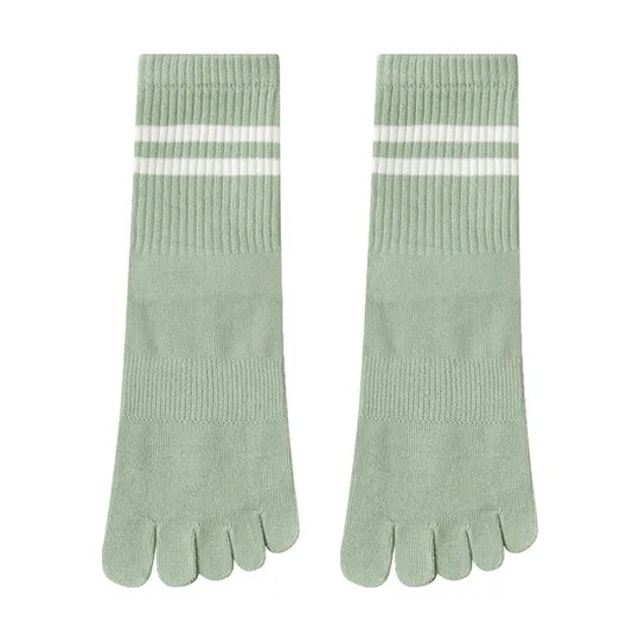 Customized Wholeseller Women Antislip Outdoor Sports Cotton Yoga Crew Stocking Toe Socks
