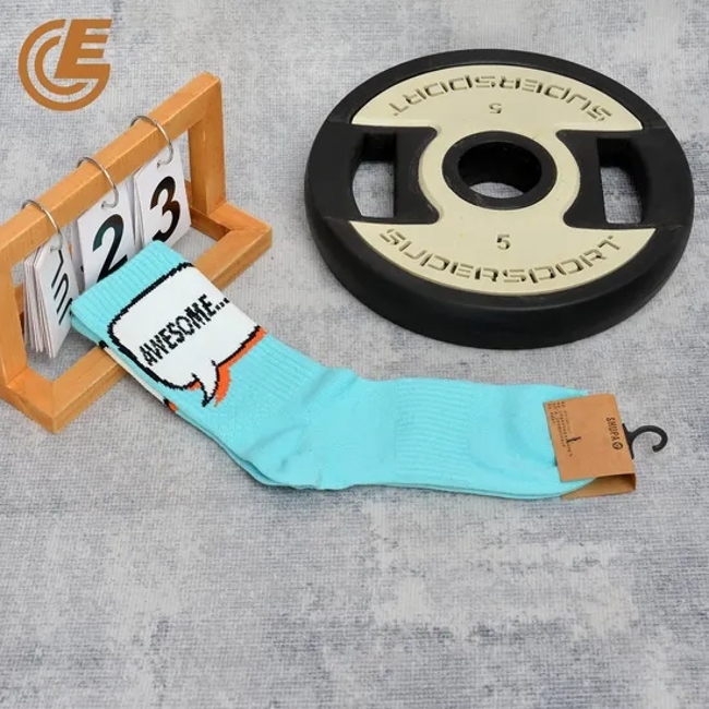 Funny Embroidery Manufacturer Unisex Breathable Sports Wear Compression Socks