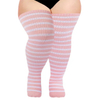 Halloween Socks for Ladies with Extra Fat Pressure Socks Striped Over-The-Knee Thigh-High Socks