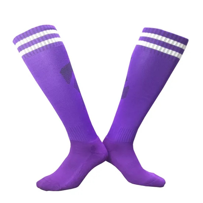 Customizable Knee High Football Socks for Kids with Anti-Slip Stripes