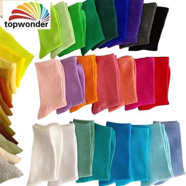 Customize All Colors of Sports Sock Knee High Sock Candy Color Sock Stripe Sock at Very Low Price and High Quality