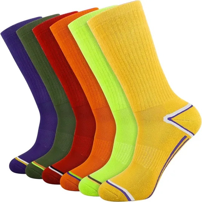 Custom Logo Wholesale Soft Cozy Nonslip Sweat-Abosrbent Compression Sports Socks