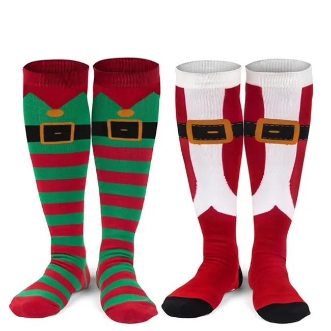 Christmas Colorful Patterned Winter Compression Fancy Novelty Soft Socks