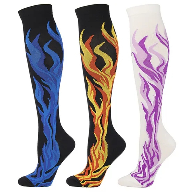 High Elastic Calf Compression Socks Running Socks Men and Women Summer Breathable Professional Marathon High Tube Sports Socks