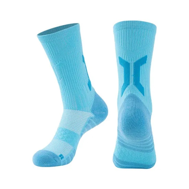 Custom Logo Men′s Compression Grip Sport Socks Coolmax Cotton Crew Socks