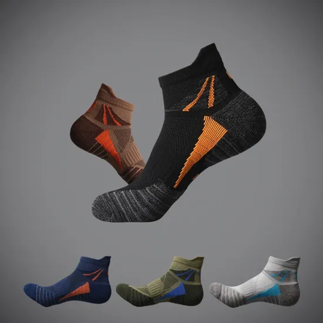 Meia Esportiva Summer Cotton Compression Low Cut Men Sport Socks