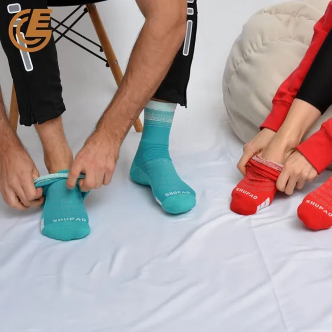 Custom High Elasticity Anti-Slip Athletic Fitness Ankle Compression Socks