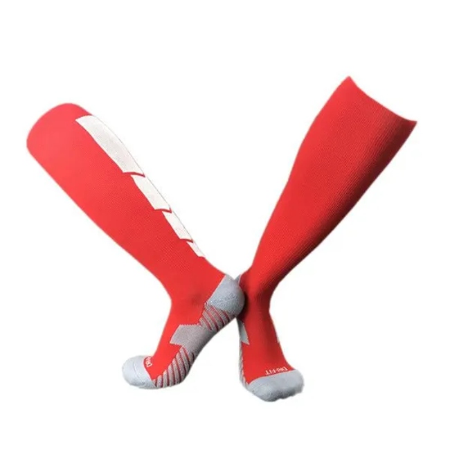 Gy9-Cjm657# Professional Nylon Towel Bottom MID-Length Football Socks for Adults