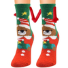 New Coral Velvet Christmas Warm MID-Tube Socks Couple Magnetic Holding Socks
