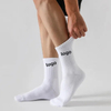 Anti Slip Cotton Solid Color Premium Knitted Custom Crew Sports Socks