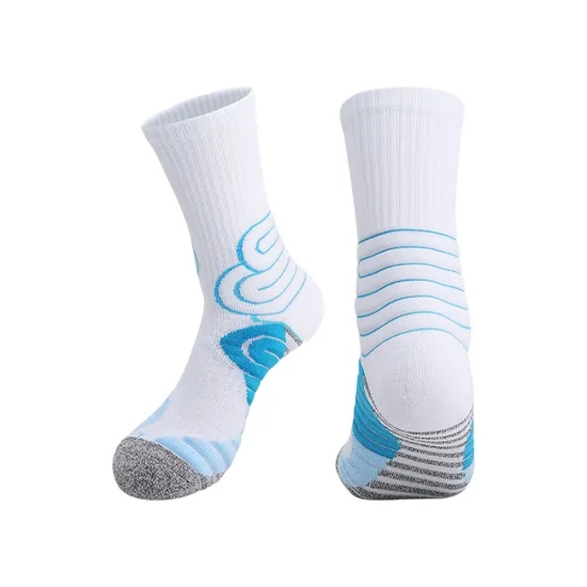 Gy9-3372L Code #MID-Calf Sports Training Basketball Socks for Adults