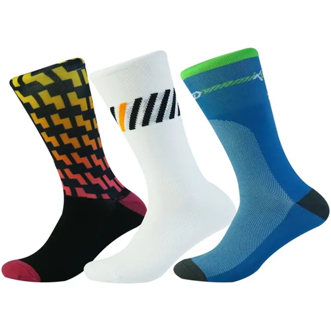 Wholesale Custom Logo Fashion Outdoor Compression Nylon Men′s Bicycle OEM Sports Bike Running Coolmax Cycling Socks
