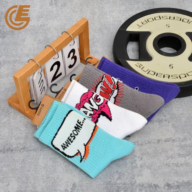 Funny Embroidery Manufacturer Custom Breathable Sports Wear Compression Socks