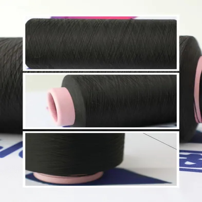 High Elastic 100% Black Nylon DTY Yarn for Compression Stockings