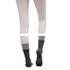OEM Two Tone Professional Looped Double Threaded Mouth Anti Slip Tall Studio Sock Pilates Crew Socks