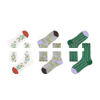 Renaissance Fall Fashion Original Design Retro Crew Socks Embossed Wind Combed Cotton Women s Socks