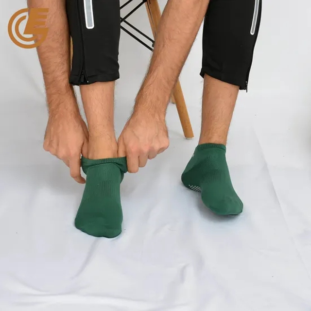 Qlm-321-5 Unisex Anti Slip Socks Compression Ankle Yoga Green Socks