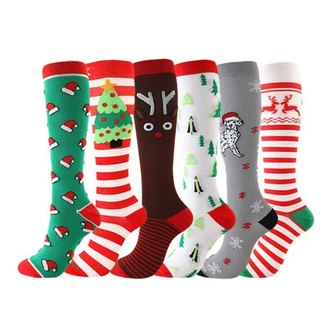 Explosive Sports Christmas Compression Socks Custom Wholesale Socks