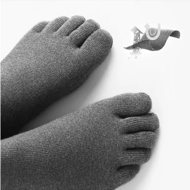 Good Quality Soprts Custom Logo Comfortable Compression Fashion 5 Toe Crew Socks Five Toe Finger Socks