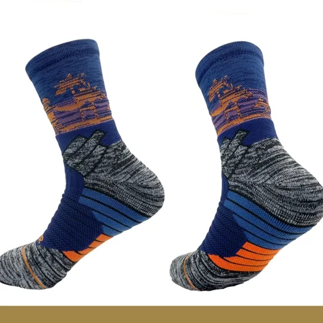 OEM Manufacturers Compression Socks Basketball Sokken Logo Custom Sports Socks Crew Mens Sock