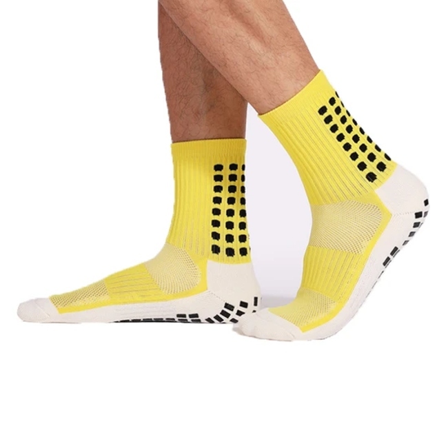 Cotton Breathable Comfort Compression Soccer Sport Anti Slip Training MID Calf Sports Socks for Men