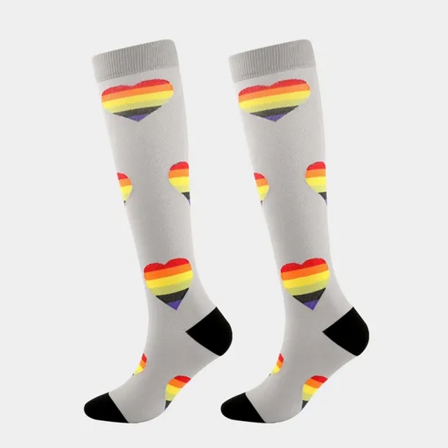 Hf Sports Pressure Hosiery Outdoor Cycling Hosiery Stock Knee Protection Compression Socks
