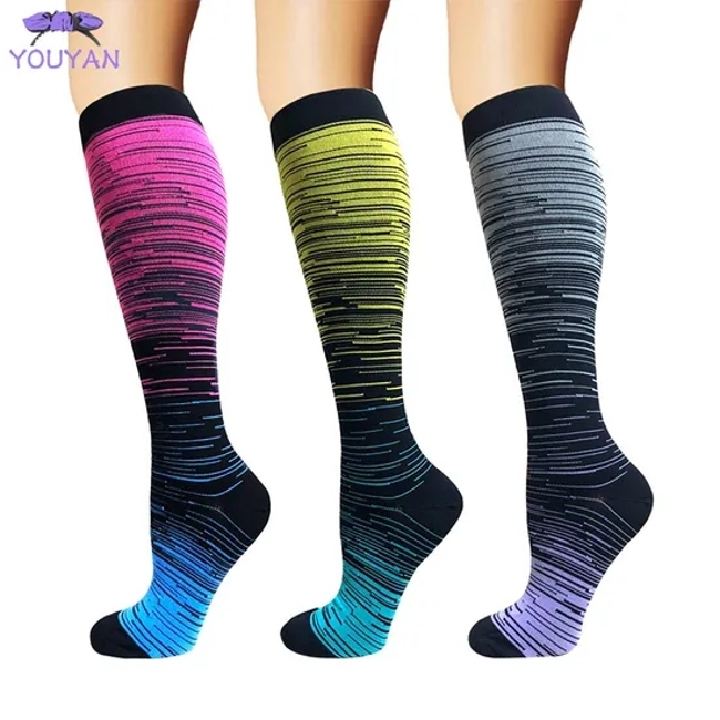 1 Pair Compression Socks Women and Men Stockings Best Medical Nursing Hiking Travel Flight Socks Running Fitness Socks
