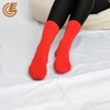 Qlm-320-7 Custom Logo New Year Compression Red Cotton Socks for Woman