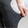 Label Design Women Over Knee High Footless Socks Knitted Stirrup Leg Warmers for Yoga Ballet Dance Training Wear Tight Slim Leg 